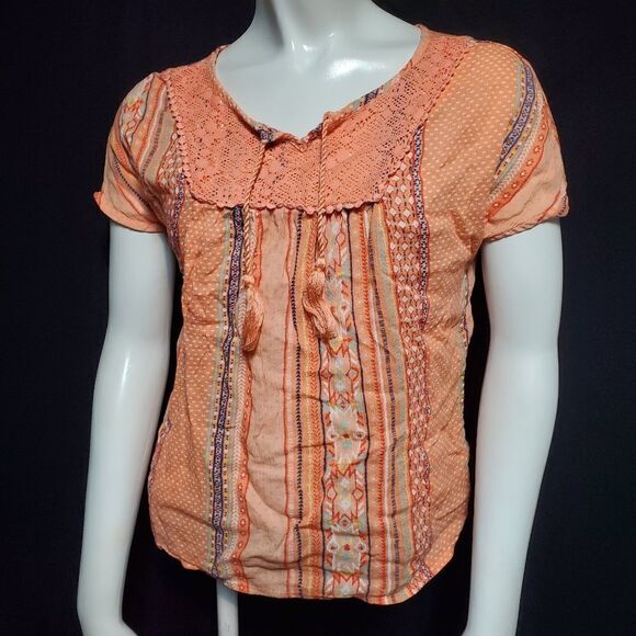 Mudd Orange Top (14) - Picture 1 of 5